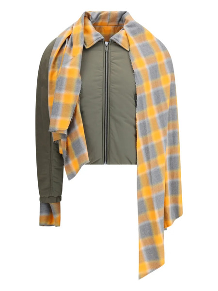  Marbell Kirsten Plaid-trimmed Zip-front Jacket - Green 