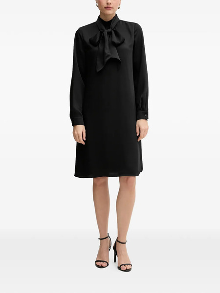  Marc Aurel Bow Midi Dress - Black 