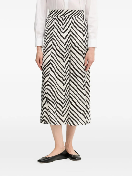  Marc Aurel Chevron Mid Skirt - White 