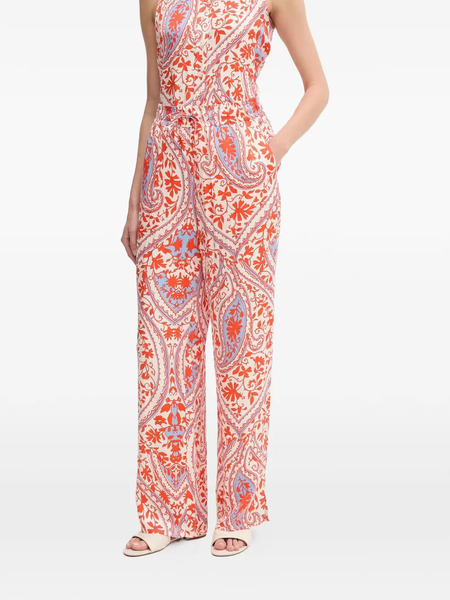  Marc Aurel Floral Print Drawstring Trousers - Orange 