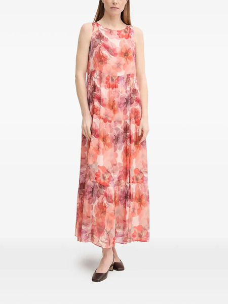  Marc Aurel Floral Tiered Maxi Dress - Pink 