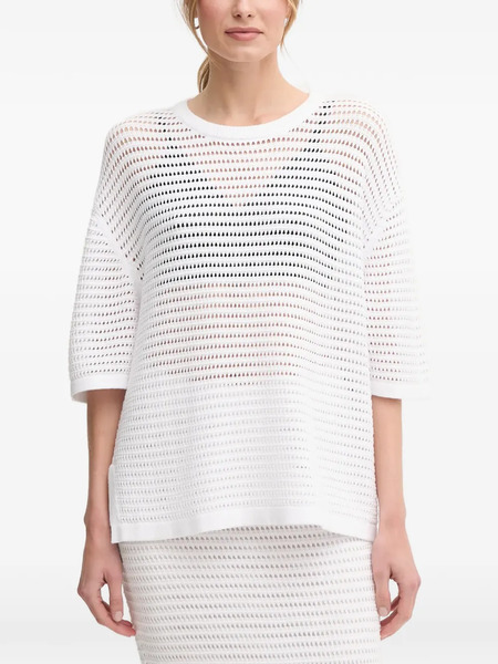  Marc Aurel Open-knit T-shirt - White 