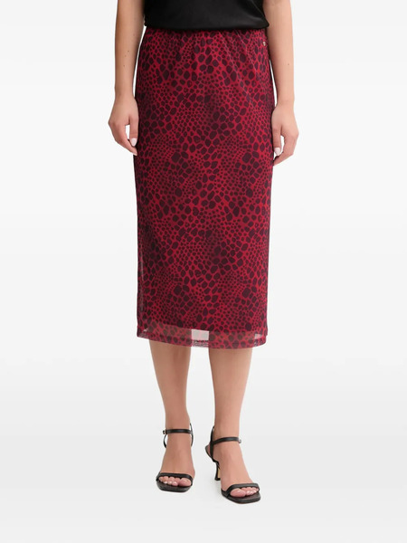  Marc Aurel Patterned Midi Skirt - Red 