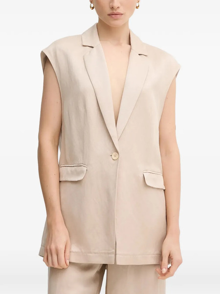  Marc Aurel Sleeveless Single-breasted Blazer - Neutrals 
