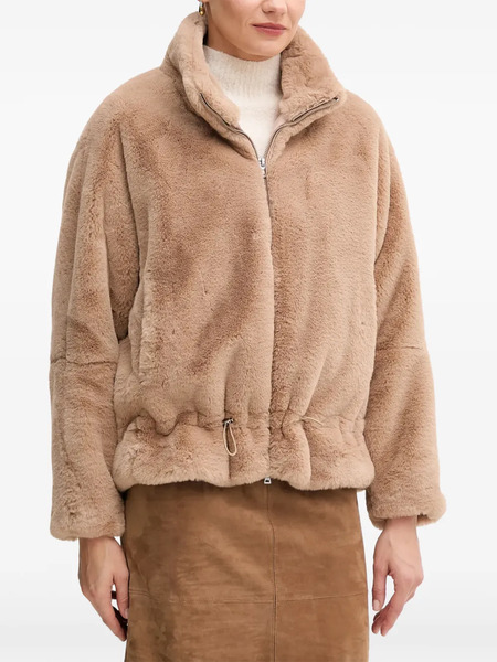  Marc Aurel Zip Faux-fur Jacket - Neutrals 