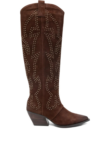  Marc Ellis 65mm Studded Boots - Brown 
