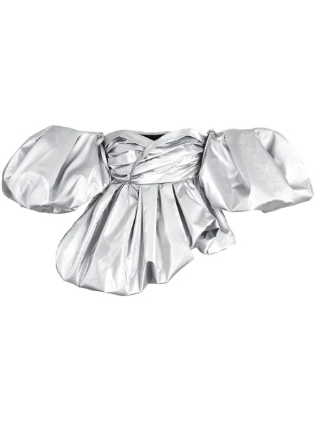  Marc Jacobs Bubble Metallic-finish Top - Silver 