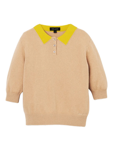  Marc Jacobs Contrast-collar Wool Polo - Brown 