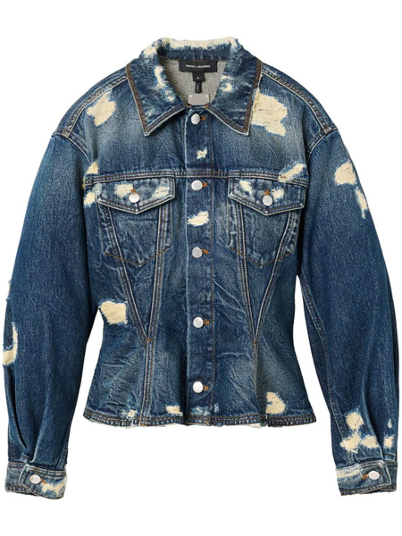  Marc Jacobs Distressed Denim Jacket - Blue 