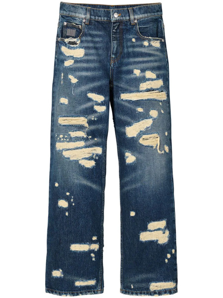  Marc Jacobs Distressed Straight-leg Jeans - Blue 
