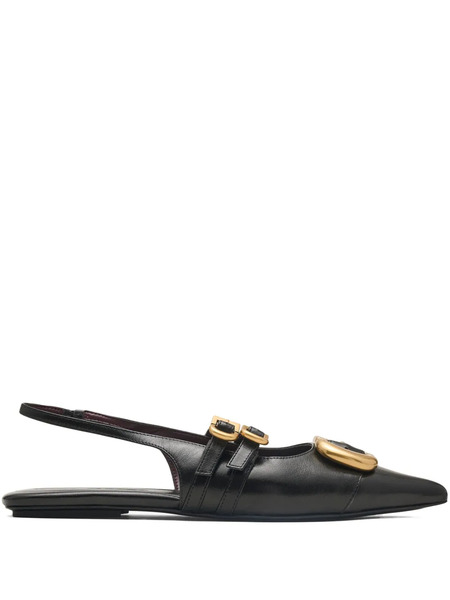  Marc Jacobs Doll Slingback Ballerinas - Black 