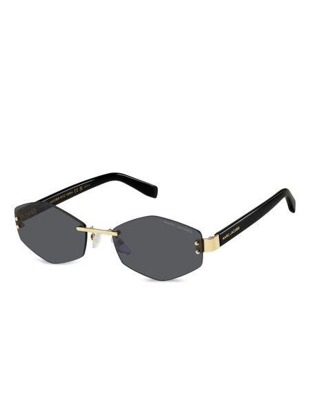  Marc Jacobs Eyewear Geometric-frame Chain-strap Sunglasses - Black 