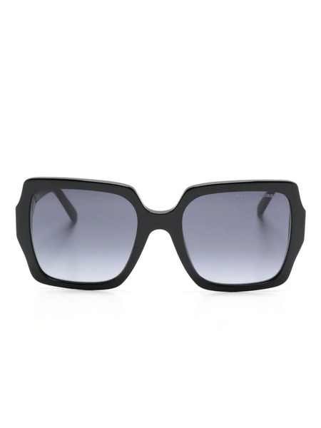 Marc Jacobs Eyewear J Marc-logo Oversize-frame Sunglasses - Black 