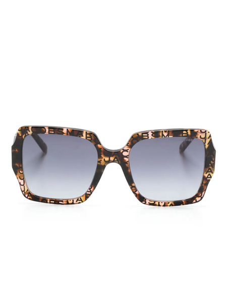  Marc Jacobs Eyewear J Marc-logo Oversize-frame Sunglasses - Brown 