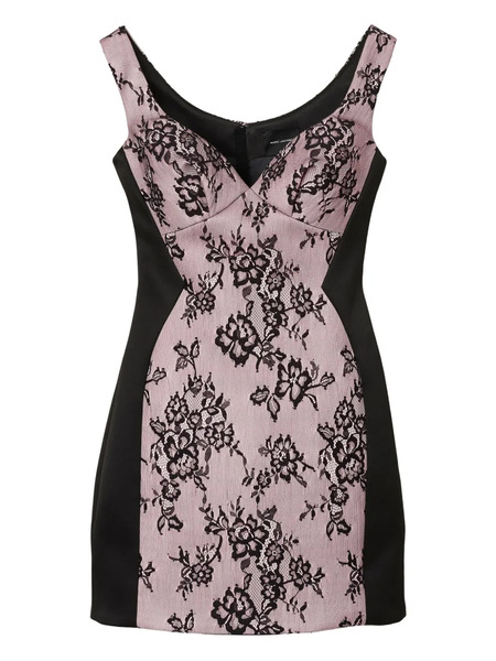  Marc Jacobs Floral-lace Panelled Mini Dress - Pink 
