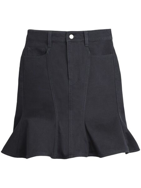  Marc Jacobs Fluted Denim Miniskirt - Black 