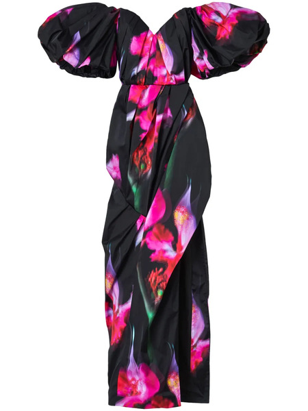  Marc Jacobs Future Floral-print Strapless Gown - Black 