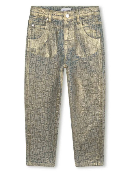  Marc Jacobs Kids All-over Logo Distressed Jeans - Gold 