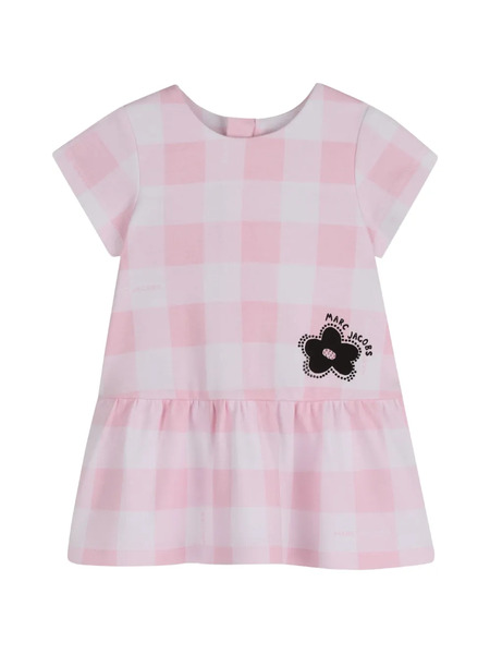  Marc Jacobs Kids Check Flower-print Dress - Pink 