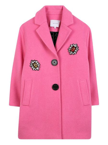  Marc Jacobs Kids Embroidered Buttoned Coat - Pink 
