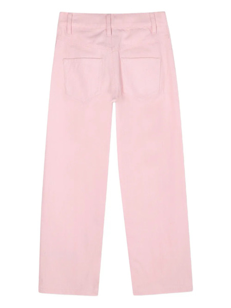  Marc Jacobs Kids Embroidered-flower Straight-leg Jeans - Pink 