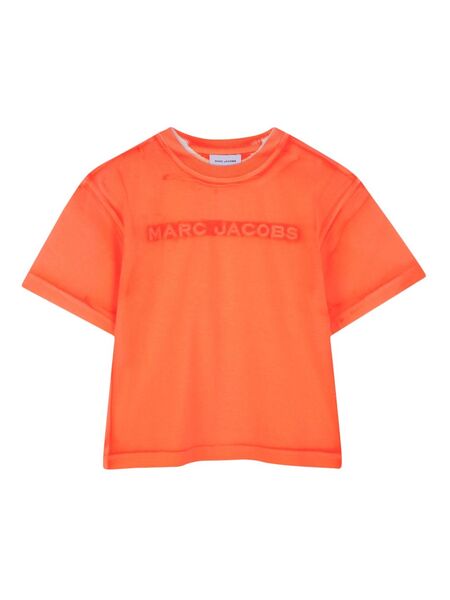  Marc Jacobs Kids Embroidered Logo T-shirt - Orange 
