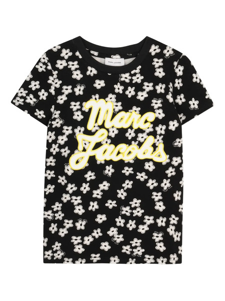  Marc Jacobs Kids Floral-print T-shirt - Black 