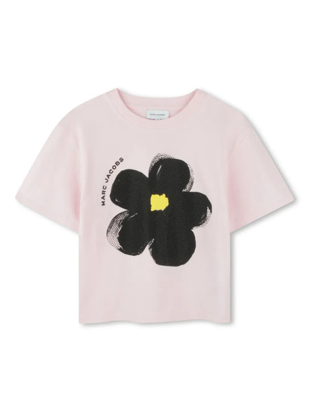  Marc Jacobs Kids Floral Print T-shirt - Pink 