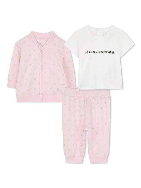  Marc Jacobs Kids Floral-print Tracksuit (set Of Three) - Pink 