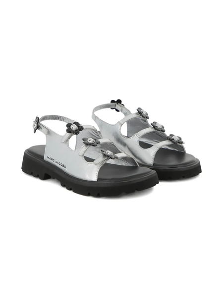  Marc Jacobs Kids Flower-embellished Sandals - Silver 