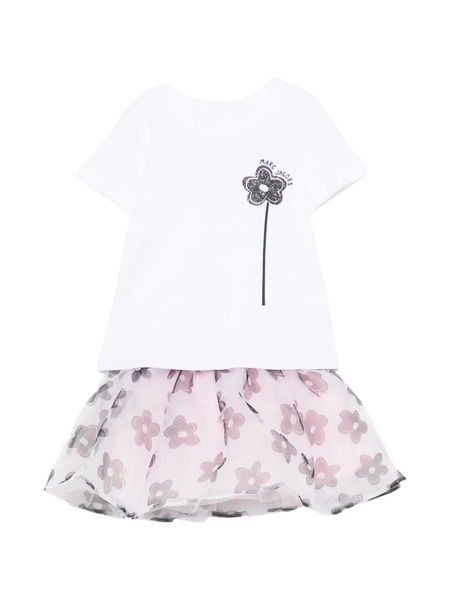  Marc Jacobs Kids Flower Skirt Set - Pink 