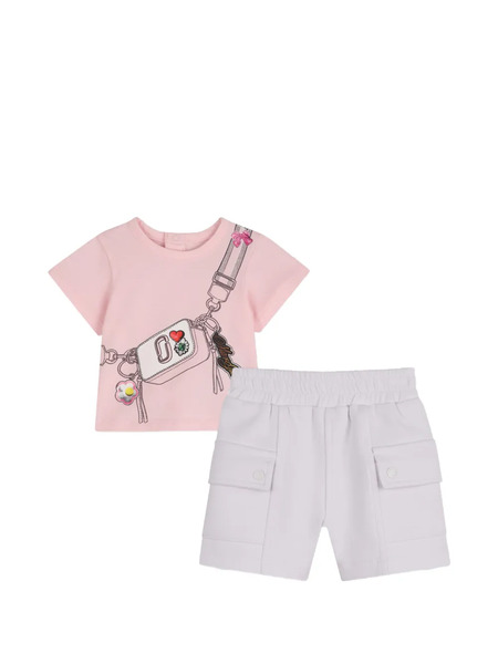  Marc Jacobs Kids Graphic-print Shorts Set - Pink 