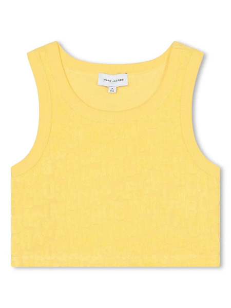  Marc Jacobs Kids Logo-jacquard Crop Top - Yellow 