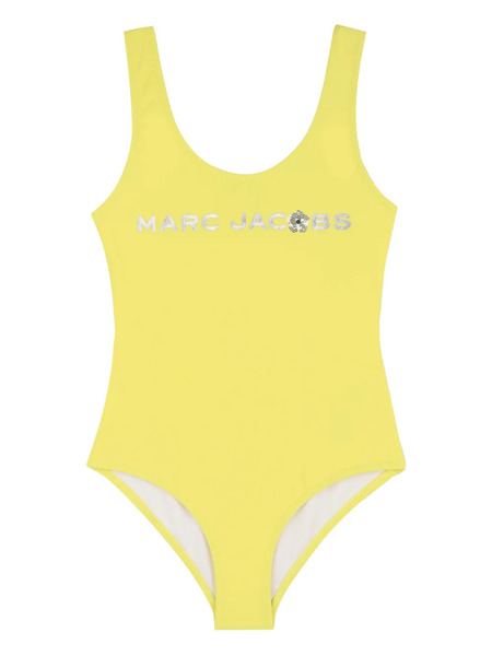  Marc Jacobs Kids Logo-print Cut-out Swimsuit - Yellow 