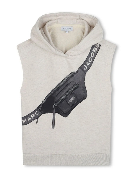  Marc Jacobs Kids Logo-print Sleeveless Hoodie - Neutrals 
