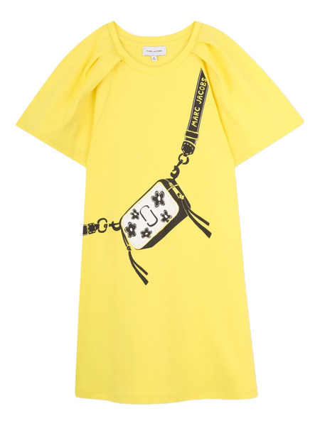  Marc Jacobs Kids Puff-sleeve Graphic Dress - Yellow 