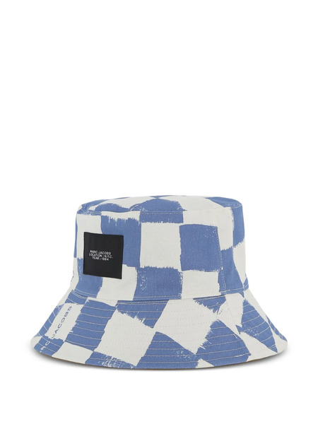  Marc Jacobs Kids Reversible Check Bucket Hat - Blue 