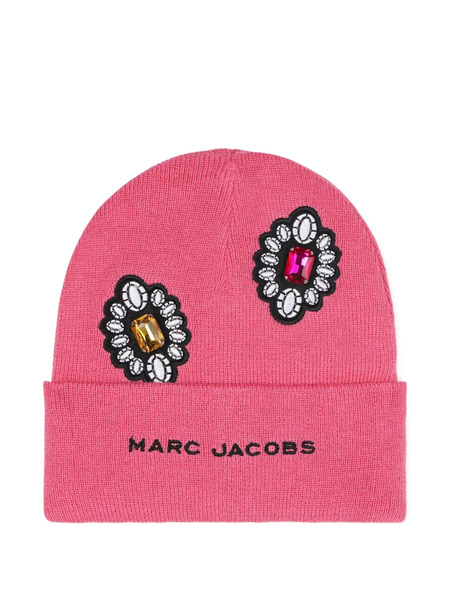  Marc Jacobs Kids Rhinestone-embellished Knit Beanie - Pink 