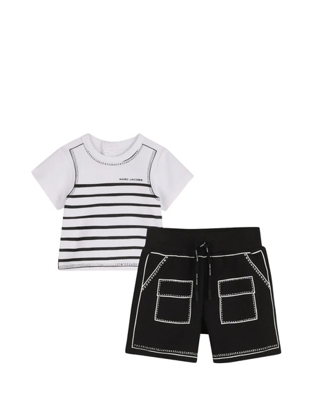  Marc Jacobs Kids Striped-print Shorts Set - Black 