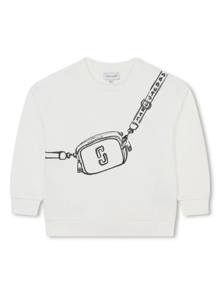  Marc Jacobs Kids Trompe L'oeil-print Cotton Sweatshirt - Neutrals 