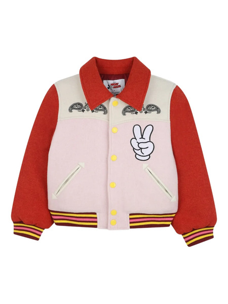  Marc Jacobs Kids Two-tone Embroidered Bomber Jacket - Pink 