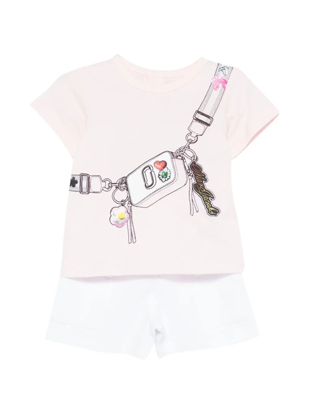  Marc Jacobs Kids White Shorts Sets - Pink 
