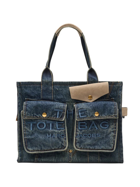 Marc Jacobs Large The Denim Suede-pocket Tote Bag - Blue 