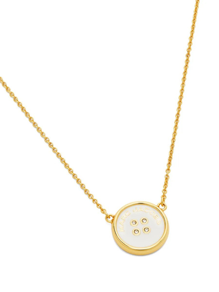  Marc Jacobs Logo-plaque Pendant Necklace - Gold 