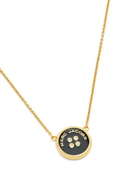  Marc Jacobs Logo-plaque Pendant Necklace - Gold 