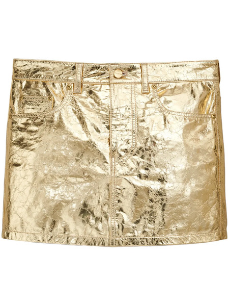  Marc Jacobs Mid-rise Metallic Miniskirt - Gold 