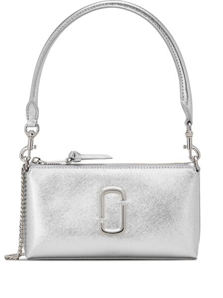  Marc Jacobs Mini The Metallic Pochette Cross Body Bag - Silver 