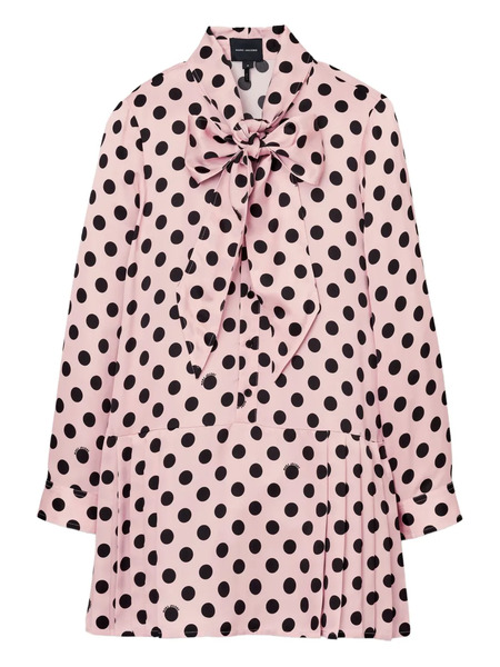  Marc Jacobs Polka-dot Pattern Pleated Mini Dress - Pink 