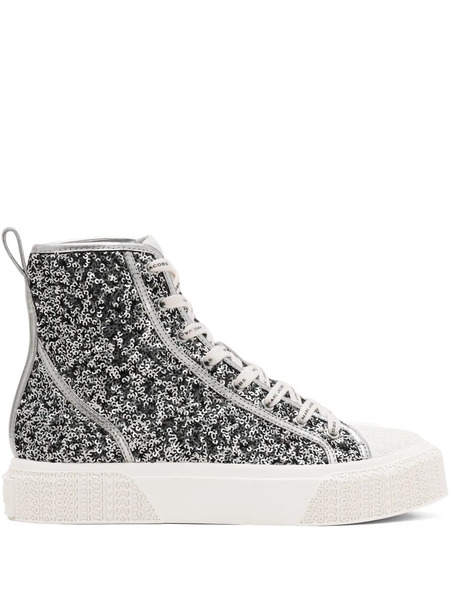  Marc Jacobs Sequin High-top Sneakers - Silver 