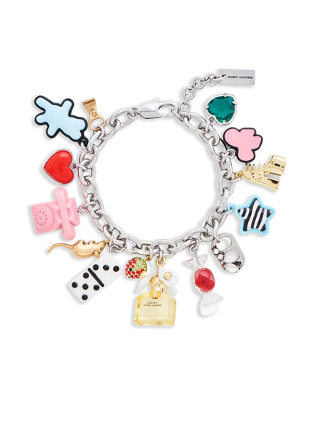  Marc Jacobs Sticker Statement Bracelet - Silver 